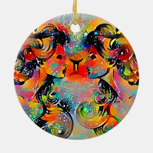 Gemini Tijuana Keramisch Ornament (Achterkant)