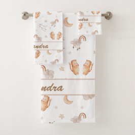 Gemini Toddler | Speels & Zacht voor Little Twins Bad Handdoek