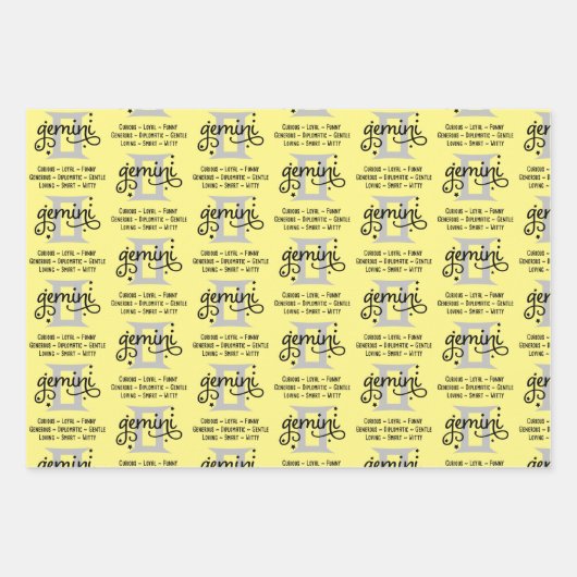 Gemini Trait Wrapping Paper Sheets (Voorkant)