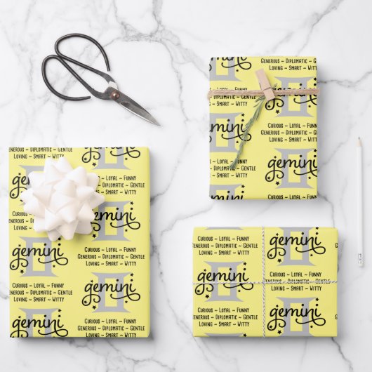 Gemini Trait Wrapping Paper Sheets (Voorkant)