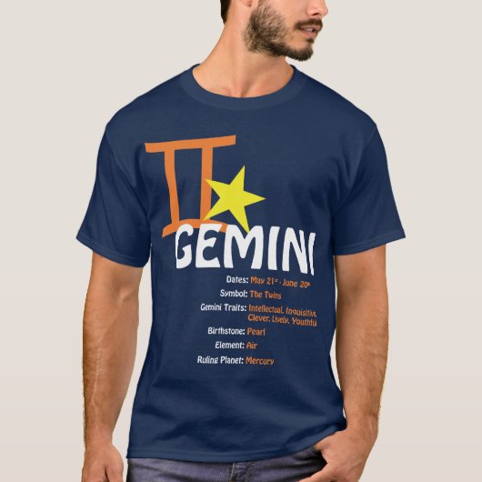 Gemini Traits Dark T-Shirt (Voorkant)