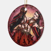 Gemini Tribal Belly Dance Keramisch Ornament (Links)