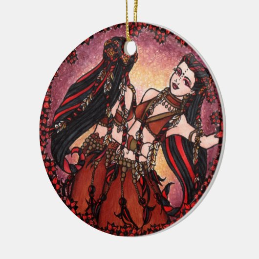 Gemini Tribal Belly Dance Keramisch Ornament (Links)