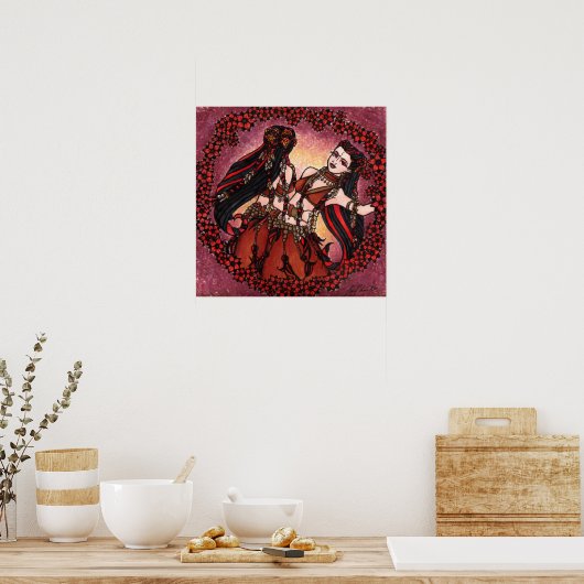 Gemini Tribal Belly Dance Poster (Keuken)