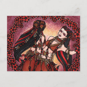 Gemini Tribal Belly Dancers Briefkaart