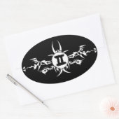 Gemini Tribal Donkere Stickers (Envelop)