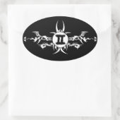 Gemini Tribal Donkere Stickers (Tas)