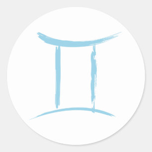 GEMINI Tweelingen Dualiteit Sterrenbeeld Astrologi Ronde Sticker