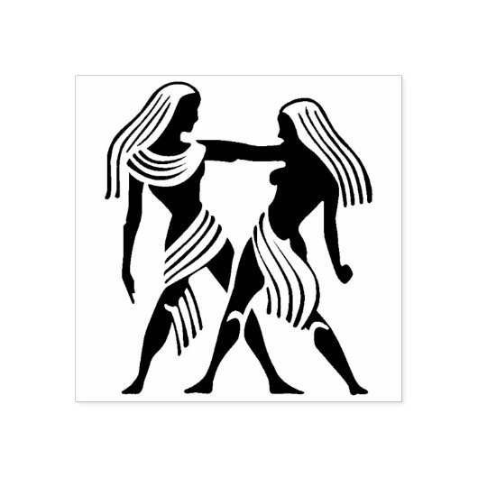 Gemini Tweelingen Zodiac Art Stempel (Afrduk)