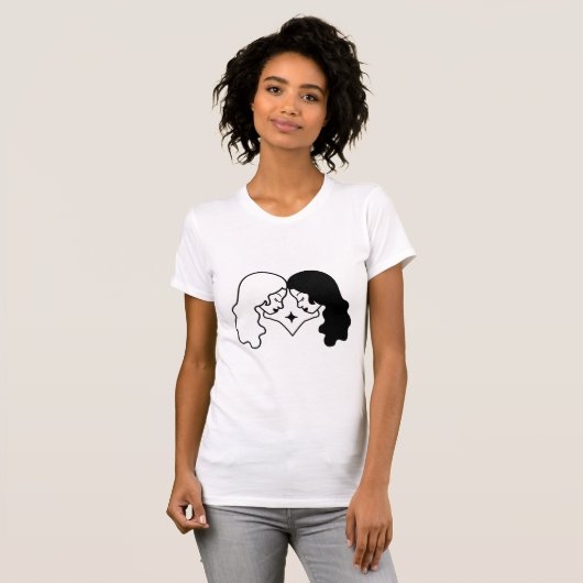 Gemini tweelingt zwarte zodiac astrology-sterbord t-shirt (Voorkant volledig)