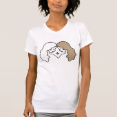 Gemini twijfelt aan goud en zwarte zodische astrol t-shirt (Voorkant)