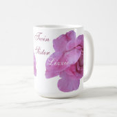 Gemini Twin sisters hot roze roos mok Berglind (Voorkant rechts)