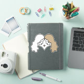 Gemini Twins Air Sign zwart astrologisch symbool Sticker (iPad Cover)