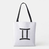 Gemini Twins Black and White Canvas tas (Achterkant)
