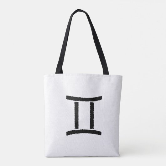 Gemini Twins Black and White Canvas tas (Achterkant)