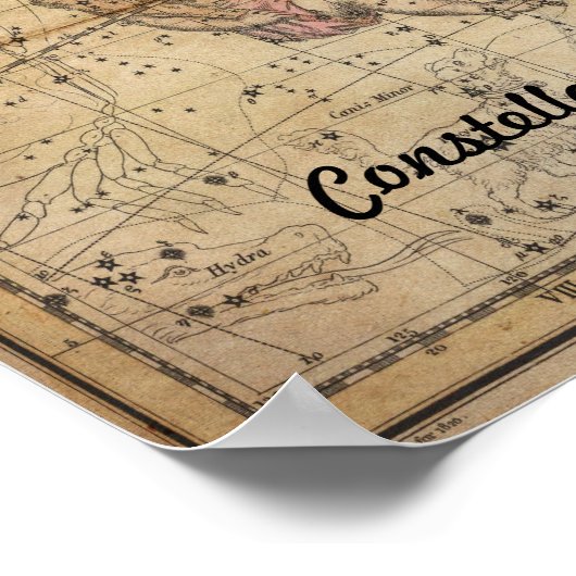 Gemini Twins Constellation Star Map June Poster (Hoek)