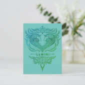 Gemini Twins Emblem Briefkaart (Staand voorkant)