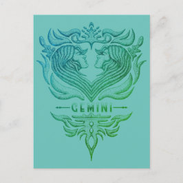 Gemini Twins Emblem Briefkaart