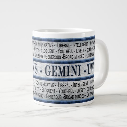 GEMINI - TWINS - MOK COFFEE/SOUP/JUMBO - TEKST (Voorkant rechts)