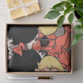 Gemini Twins Red en Black Twins Art Deco Tissuepapier (Geschenk)
