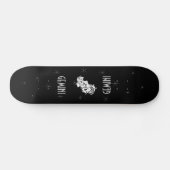 Gemini Twins Silver Zodiac Symbol Skateboard Deck (Horizontaal)