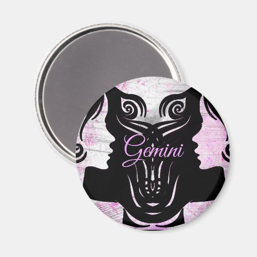 Gemini Twins Zodiac Horoscope Sign Magnet (Voorkant / Achterkant)