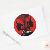 Gemini Twins Zodiac Horoscope Sign Stickers (Envelop)