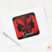 Gemini Twins Zodiac Horoscope Sign Stickers (Envelop)