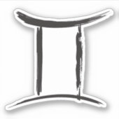 GEMINI Twins Zodiac Sign Spring May June Astrology Sticker (Voorkant)