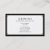 gemini-verfijning visitekaartje (Achterkant)