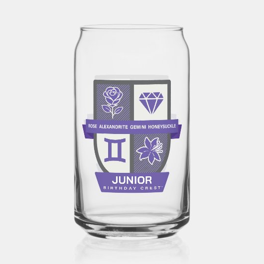 Gemini Verjaardagswap™ voor 1-21 juni Blikvorm Glas (Voorkant)