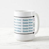 Gemini Vibes Coffee Mok (Voorkant rechts)