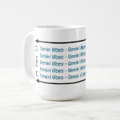Gemini Vibes Coffee Mok (Voorkant links)