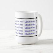 Gemini Vibes Coffee Mok (Voorkant rechts)