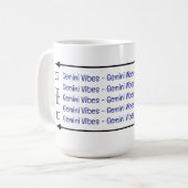 Gemini Vibes Coffee Mok (Voorkant links)