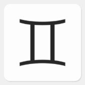 Gemini Vierkante Sticker (Voorkant)