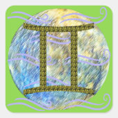 Gemini Vierkante Sticker (Voorkant)