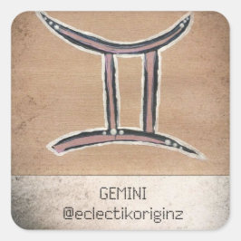 Gemini Vierkante Sticker