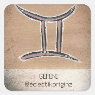 Gemini Vierkante Sticker