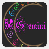 Gemini Vierkante Sticker (Voorkant)