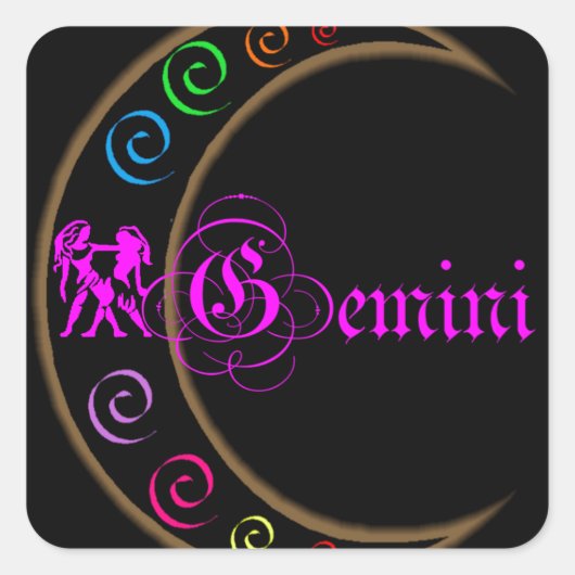 Gemini Vierkante Sticker (Voorkant)