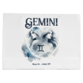 Gemini Waterverf Bull Zodiac Thema Verjaardagsfees Groot Cadeauzakje (Achterkant)