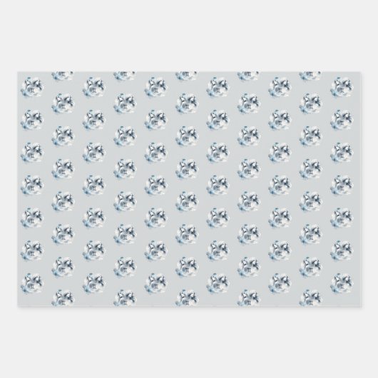 Gemini Waterverf Bull Zodiac Thema Verjaardagsfees Inpakpapier Vel (Voorkant 2)