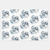 Gemini Waterverf Bull Zodiac Thema Verjaardagsfees Inpakpapier Vel (Voorkant)