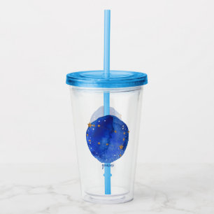 Gemini Waterverf Night Sky Constellation Zodiac Acryl Drinkbeker