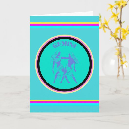 Gemini-Wenskaart Kaart (Gele Bloem)