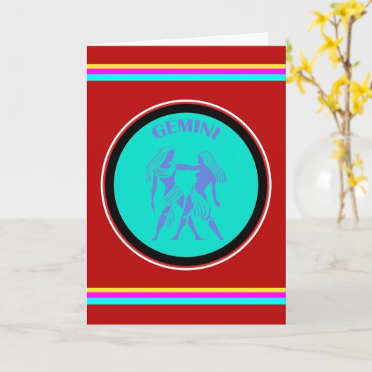 Gemini-Wenskaart Kaart (Gele Bloem)