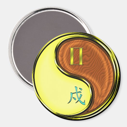 Gemini & Wood Dog Magneet (Voorkant / Achterkant)