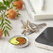 Gemini & Wood Dragon Sleutelhanger (Zijkant)