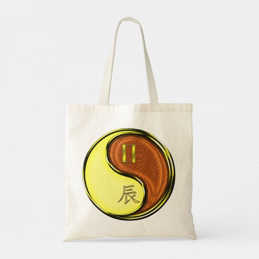Gemini & Wood Dragon Tote Bag (Achterkant)